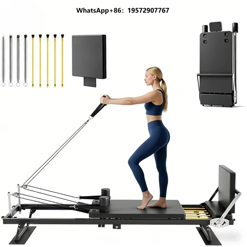 Pilates And Yoga Studio - Foldable Pilates Reformer Machine with Alloy