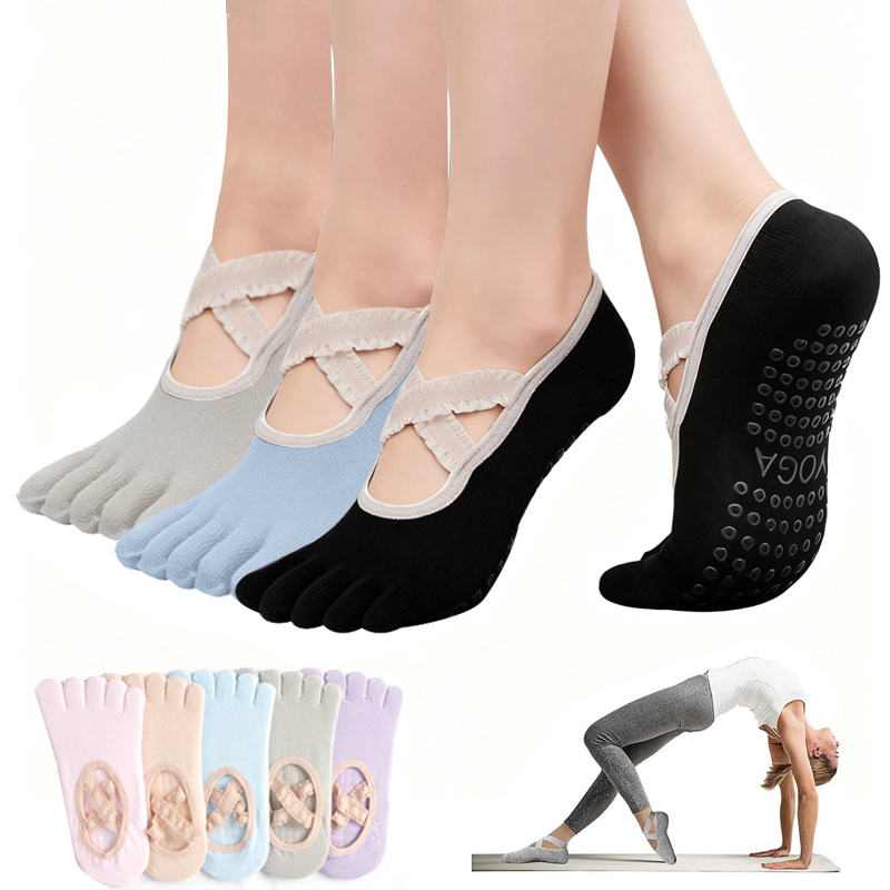 Pilates And Yoga Studio - Ladies Non-Slip Pilates Socks Woman Lace