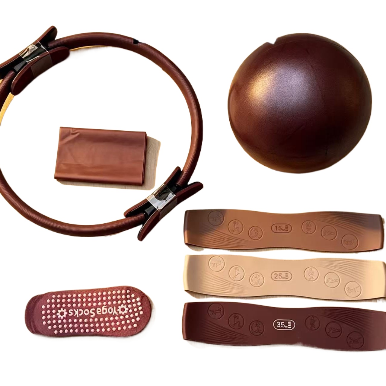 Pilates And Yoga Combined - Pilates Ring Multi-piece Stretching Aid Belt