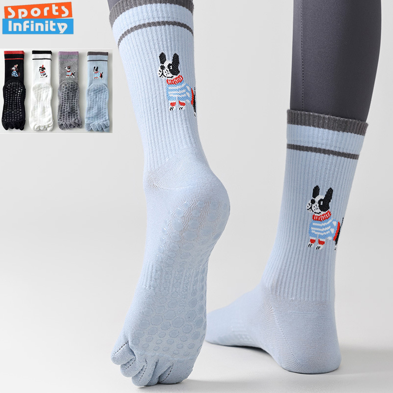 Pilates Yoga Fitness - Cute Dog Print Yoga Socks Anti
