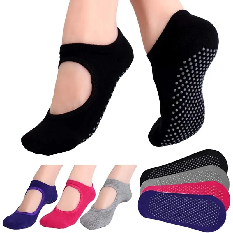 Pilates Yoga Fitness - Backless Non-slip Fitness Yoga Socks Cotton