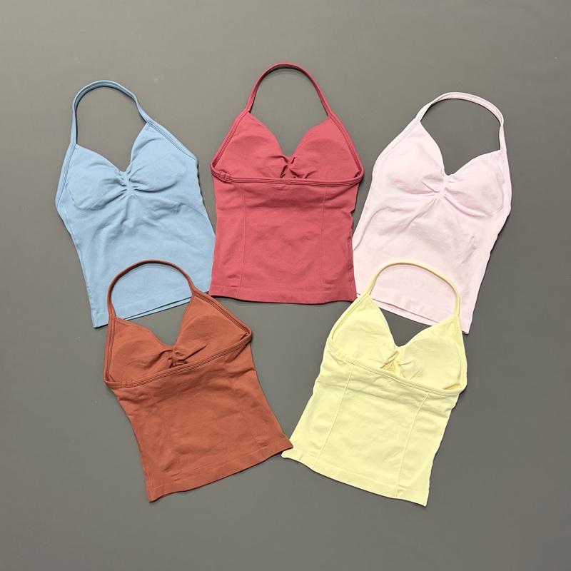 Gym Women Sports Tank Top Seam - Yoga Strap Cotton ulasan dan harga