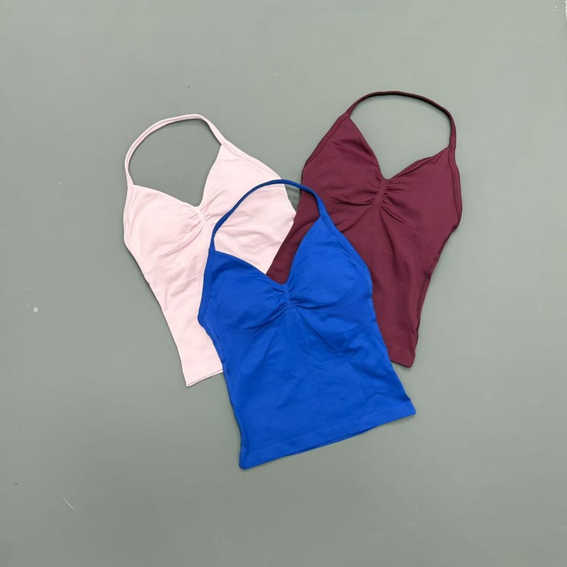 Gym Women Sports Tank Top Seam - Yoga Strap Cotton ulasan dan harga