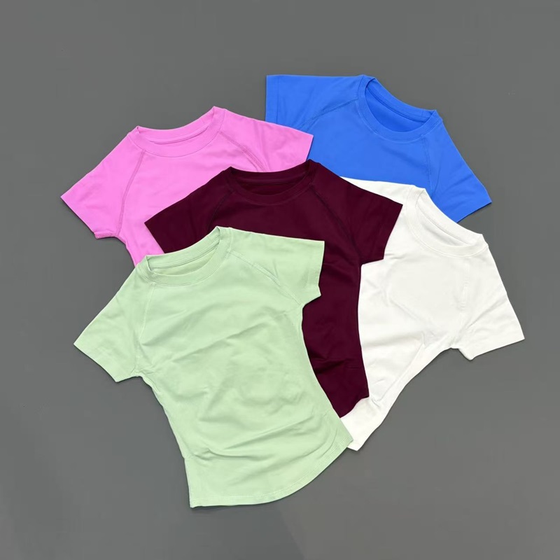 Short Sleeve Seamless Yoga Top - Yoga Strap Cotton ulasan dan harga