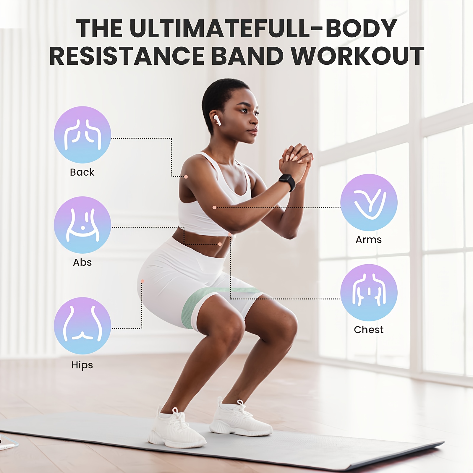 Fitness Resistance Bands with  - Pilates And Yoga Studio ulasan dan harga