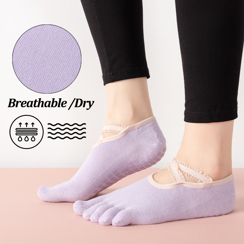 Ladies Non-Slip Pilates Socks  - Pilates And Yoga Studio ulasan dan harga