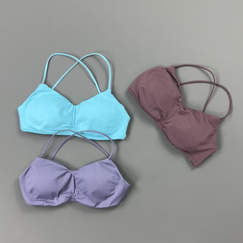 HISTELLO Front Ruched Cross Ba - Yoga Strap Cotton ulasan dan harga