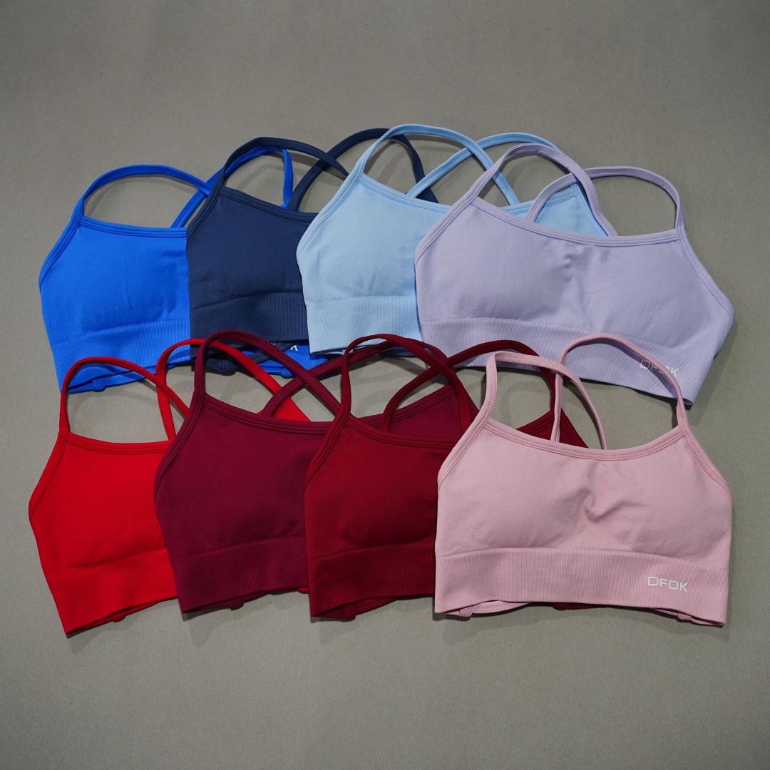 DFDK Ribbed Seamless Cross Bac - Yoga Strap Cotton ulasan dan harga