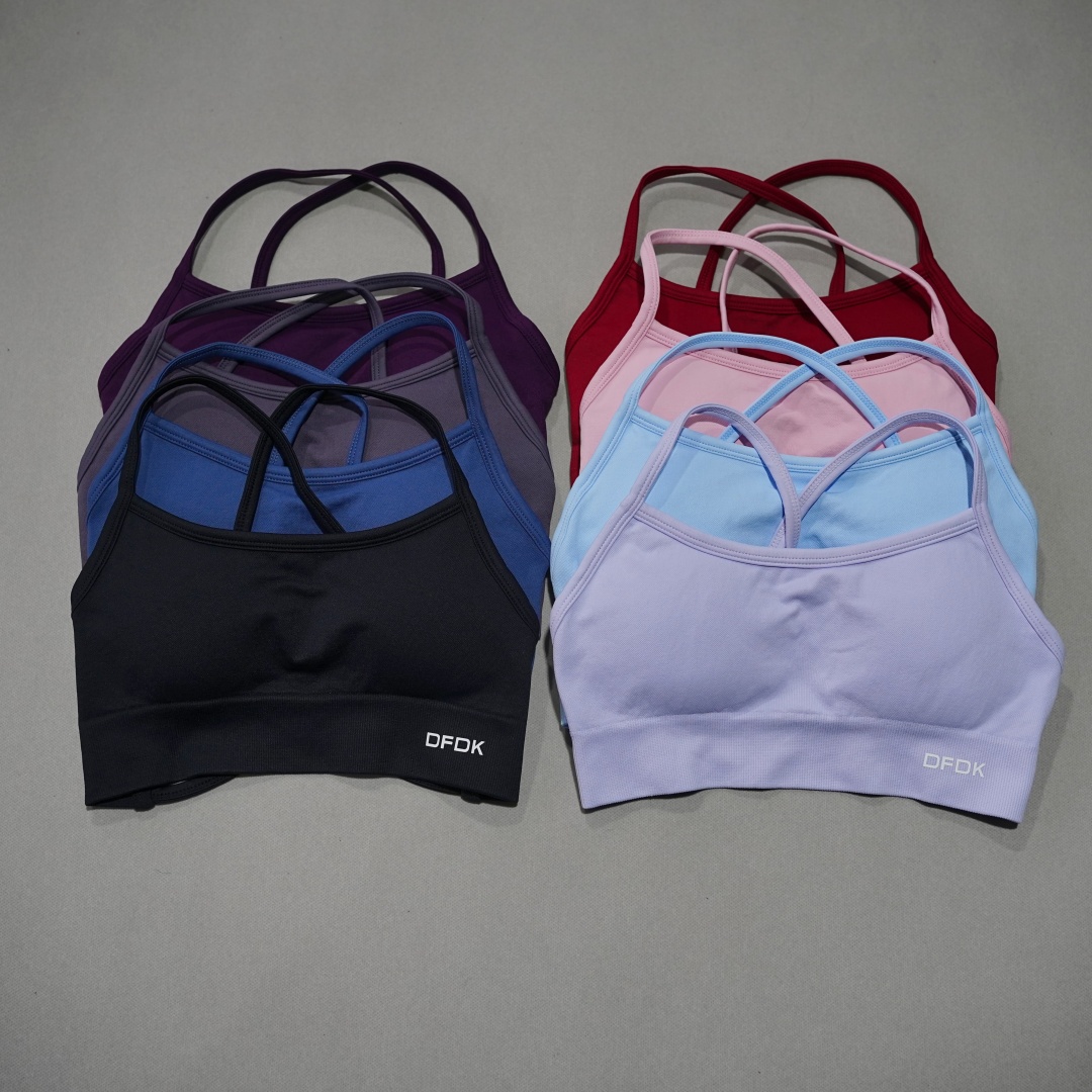 DFDK Ribbed Seamless Cross Bac - Yoga Strap Cotton ulasan dan harga